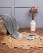Natural Handwoven Jute Rug - Image 3