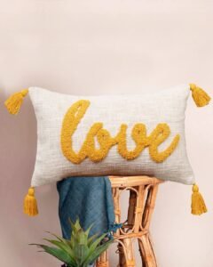 Handtufted Love Cushion Cover