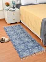 Handmade Blue design Modern Printed Rug - Image 3