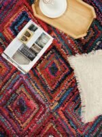 Handmade Multicolor Printed Cotton Rug