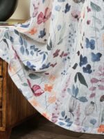Modern Flower Printed Sheer Curtains