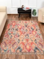 Handmade Multicolor Design Pattern Rug - Image 2