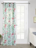 Elegant Floral Sheer Window Curtains - Image 3