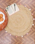 Round Jute Carpet Tri-color - Image 2