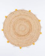 Round Jute Carpet Two-Color - Image 3