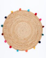 Round Jute Carpet Multicolor - Image 3