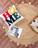Round Jute Carpet Tri-color