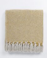 All Season Cotton Yellow Weaved Throw - Image 5