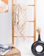 Premium All Season Beige Cotton Throw - Image 5
