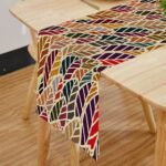 Digital Multi-color Pattern Table Runner