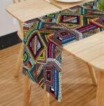 Digital Multicolor Design Table Runner
