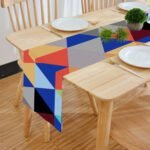 Digital Multicolor Triangle Pattern Table Runner