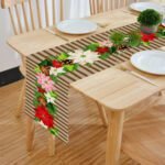 Digital Flowers Pattern Table Runner