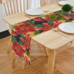 Digital Printed Flower Pattern Table Runner