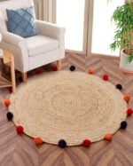 Round Jute Carpet 3-Color - Image 5