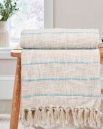 Premium All Season Aqua Cotton Throw - Image 5