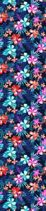 Digital NavyBlue Flower Design Table Runner - Image 3