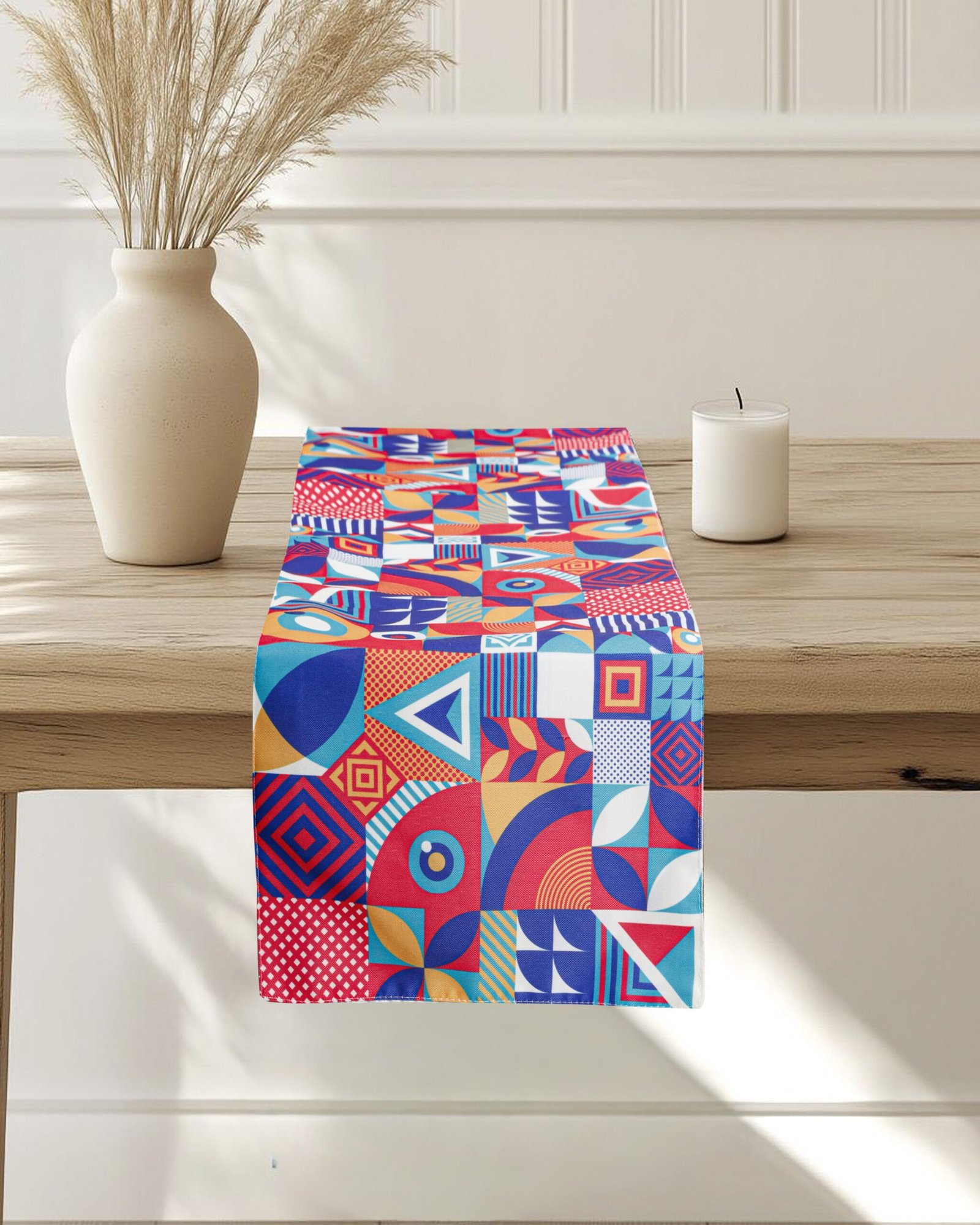 Digital Multicolor Printed Design Table Runner