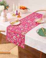 Digital Printed Pink Pattern Table Runner - Image 4
