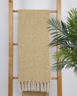 All Season Cotton Yellow Weaved Throw - Image 3