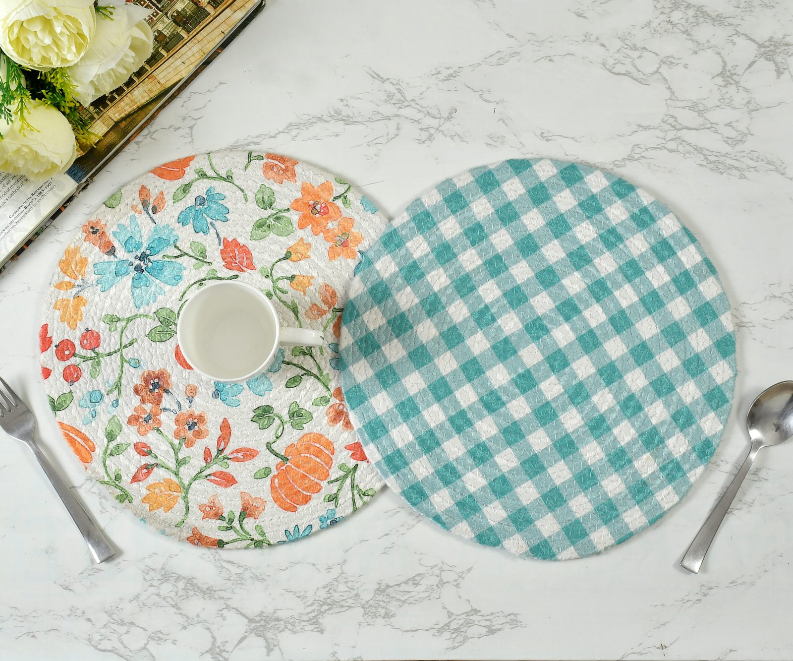 Round Printed Heat Resistant Dining Placemats