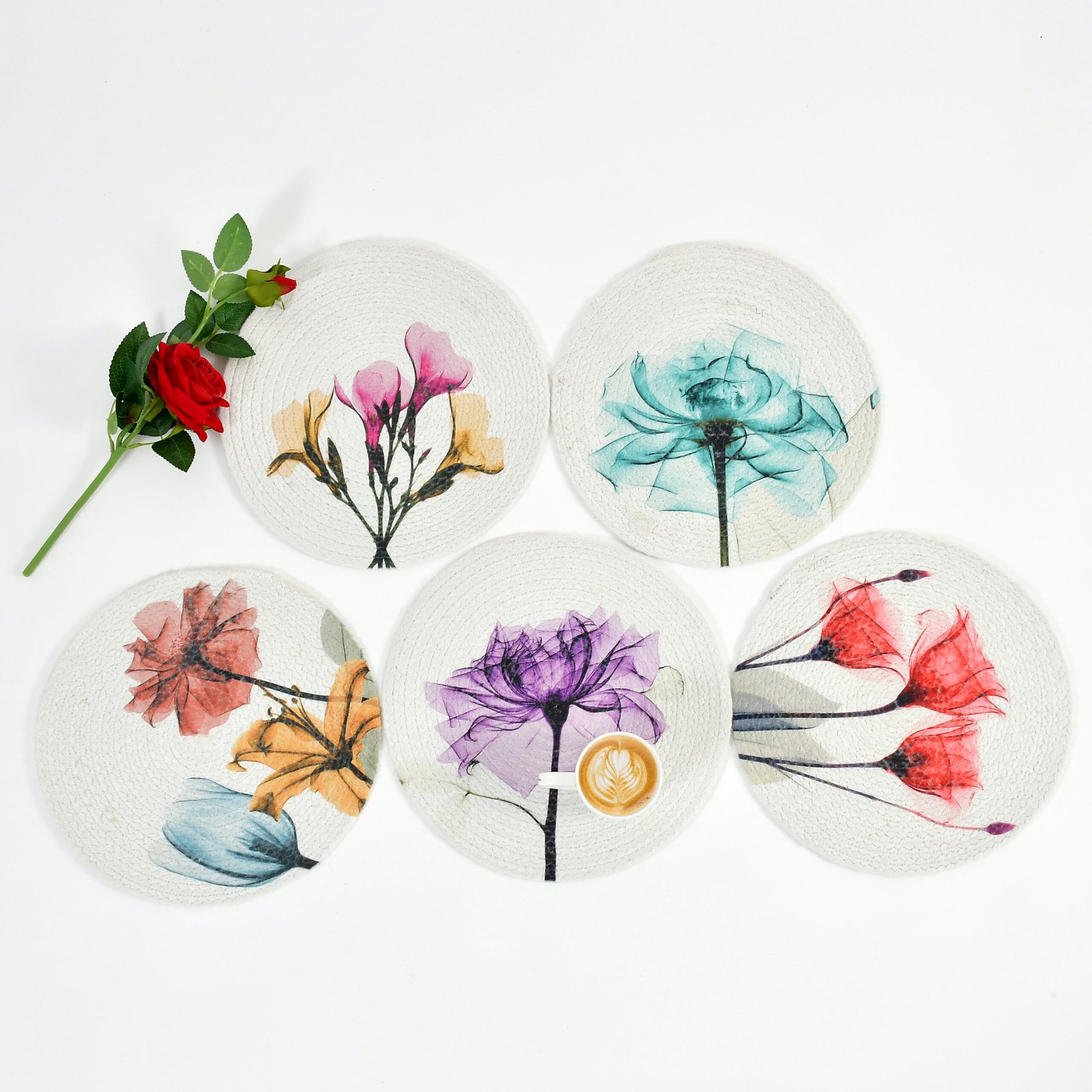 Colorful Printed Round Dining Placemats