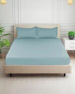 Premium Fitted Icy-Teal Bedsheet