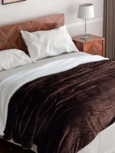 All Season Reversible Brown Blanket
