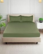 Premium Flat Sage-Green Bedsheet