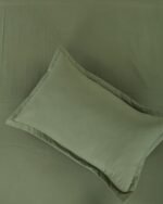 Premium Flat Sage-Green Bedsheet - Image 3