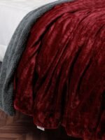 All Season Reversible Maroon-Grey Blanket - Image 3