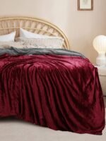 All Season Reversible Maroon-Grey Blanket - Image 2