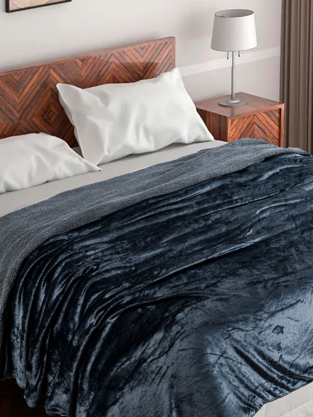 All Season Reversible Silver-Grey Blanket