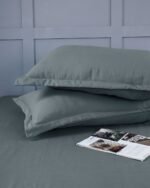 Premium Flat Smoky-Grey Bedsheet - Image 5