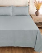 Premium Flat Slivery-Sage Bedsheet - Image 2