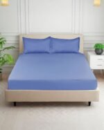 Premium Flat Lavender-Blue Bedsheet