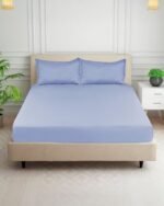 Premium Flat Frosted-Lilac Bedsheet